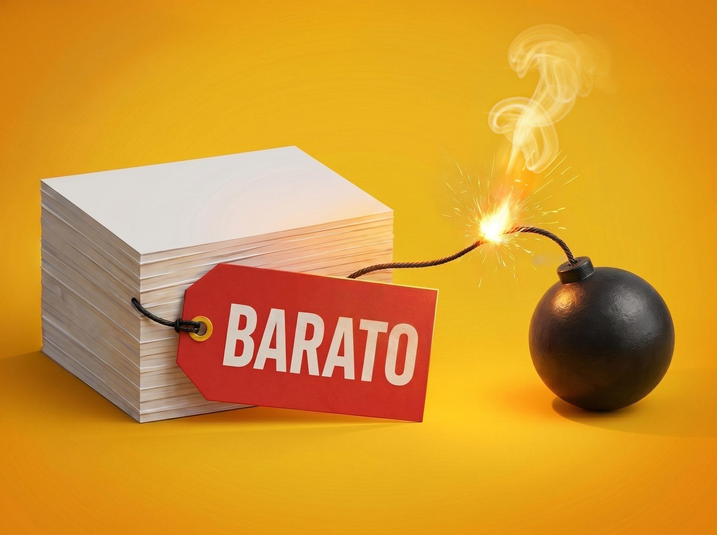 Papel barato pode custar caro Papel barato pode custar caro